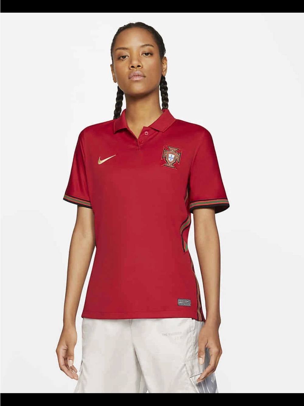 Nike Women's Portugal Red Polo Soccer Jersey